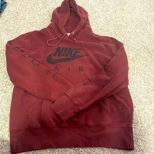 Vintage 2000s maroon Nike hoodie